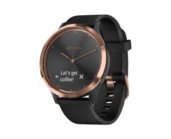 Garmin Vivomove HR Hybrid - Rose Gold Watch with Black Band